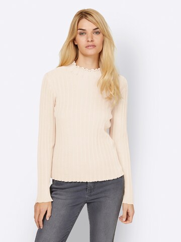 Pull-over heine en beige : devant