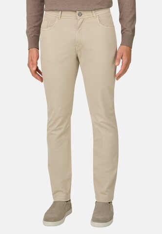 Boggi Milano Slimfit Jeans 'B Sustainable' in Beige: Vorderseite