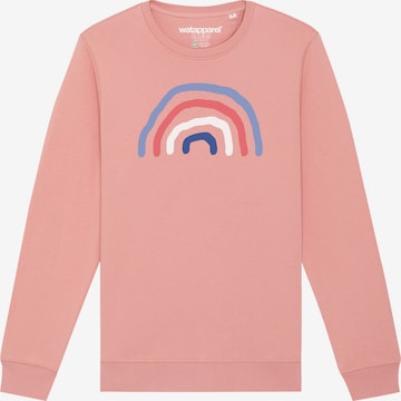 Felpa 'Regenbogen' di Watapparel in rosa: frontale