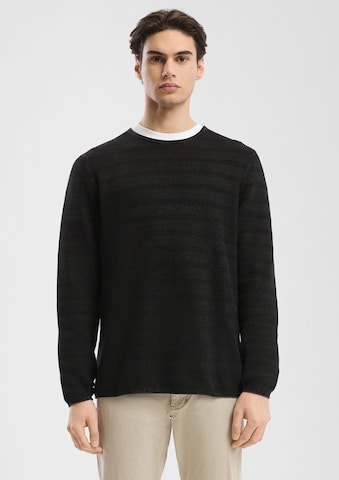 Pull-over QS en noir : devant