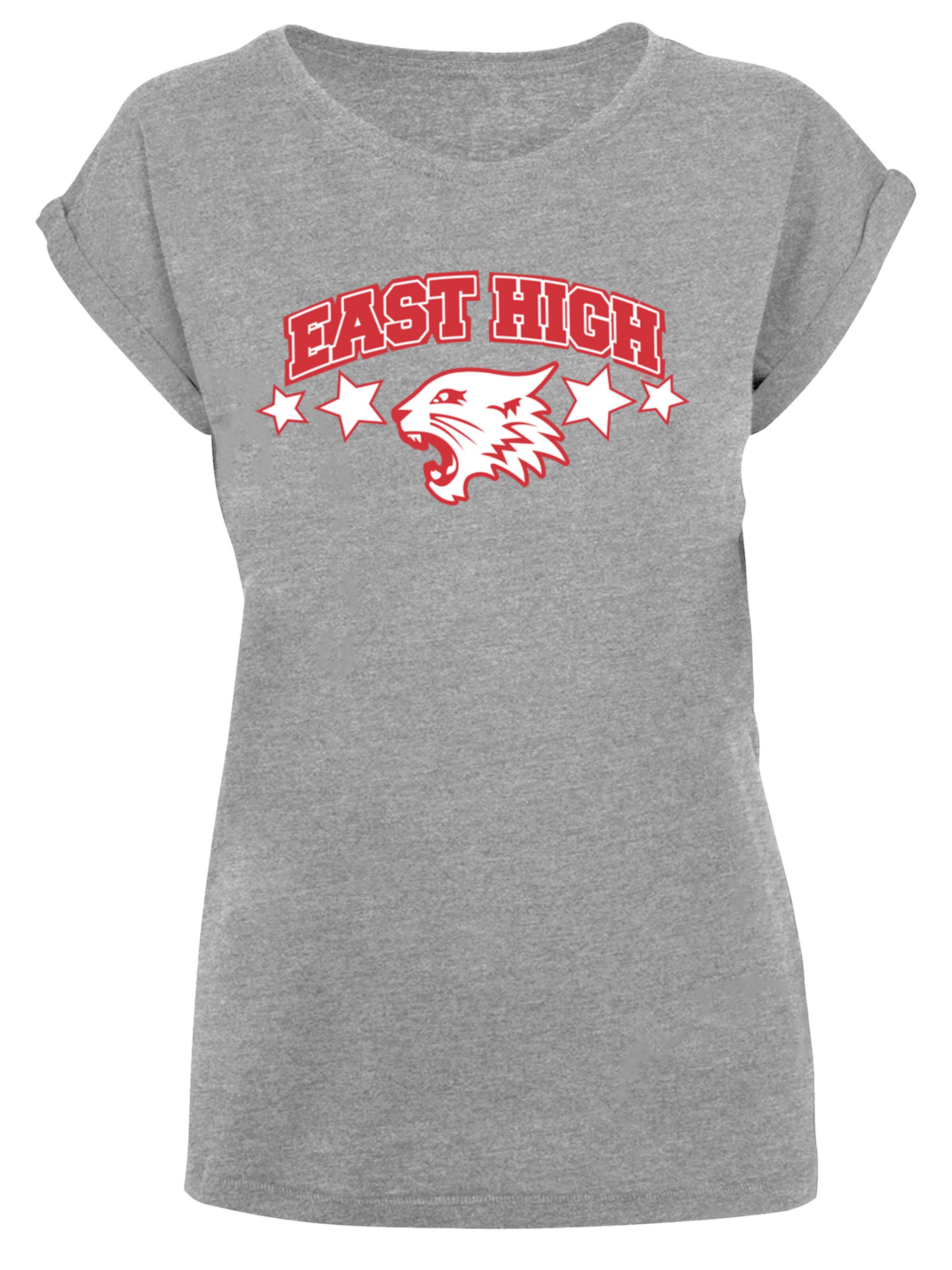 F4NT4STIC Shirt 'Disney High School Musical The Musical Wildcat Stars' in Grijs: voorkant