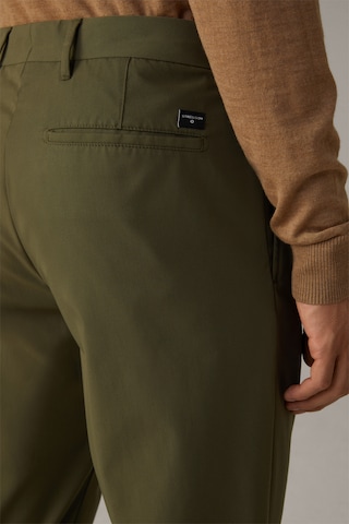 STRELLSON Regular Pleat-Front Pants 'Louis' in Green