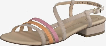 Paul Green Strap Sandals in Beige: front