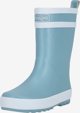ZigZag Rubber Boots in Blue: front