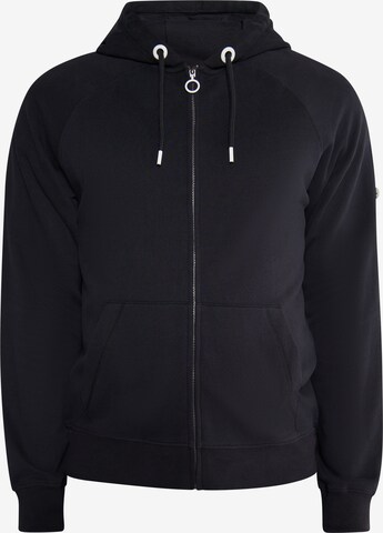 DreiMaster Maritim Sweat jacket in Black: front