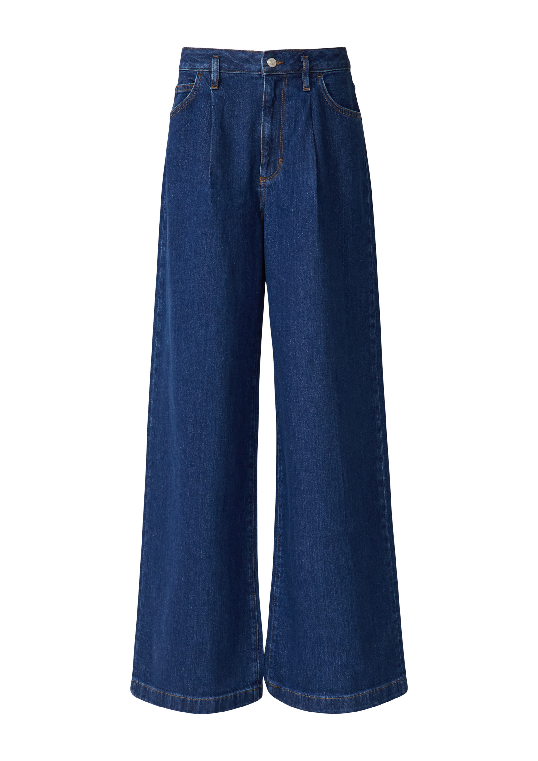 COMMA Wide leg Jeans in Blauw: voorkant