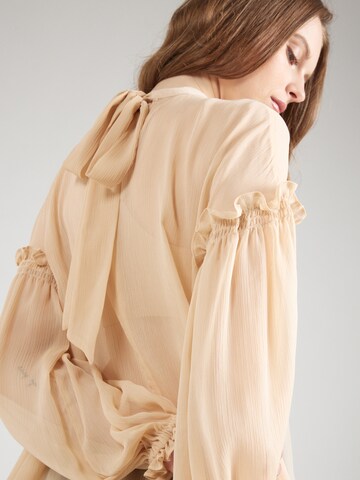TOPSHOP Blus 'Georgette' i beige