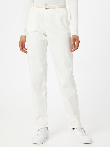 Regular Pantalon chino ESPRIT en blanc : devant