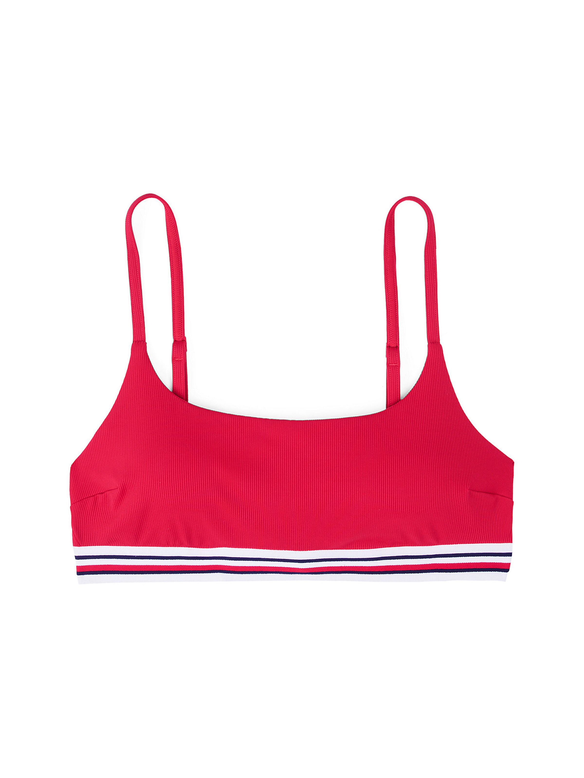 Bustier Hauts de bikini TOMMY HILFIGER en rouge : devant