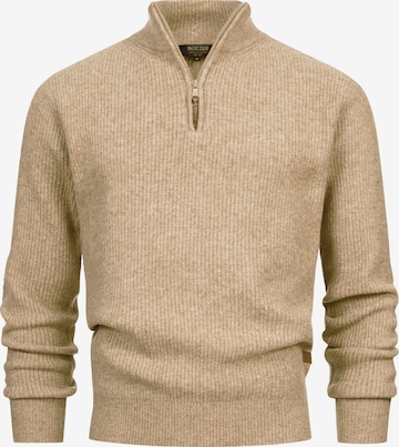 INDICODE JEANS Trui 'INPeace' in Beige: voorkant