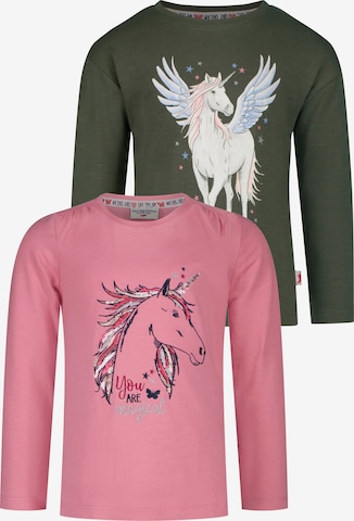 SALT AND PEPPER Langarmshirt-Set 'Unicorns' in Grün: predná strana