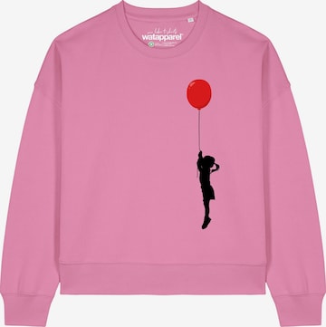 Watapparel Sweatshirt 'Mädchen mit Luftballon' in Pink: front