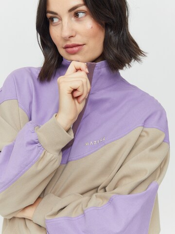 mazine Sweatshirt ' Vera Half Zip ' in Beige