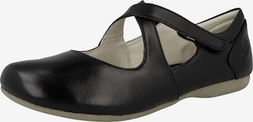 JOSEF SEIBEL Ballet Flats with Strap 'Fiona' in Black: front