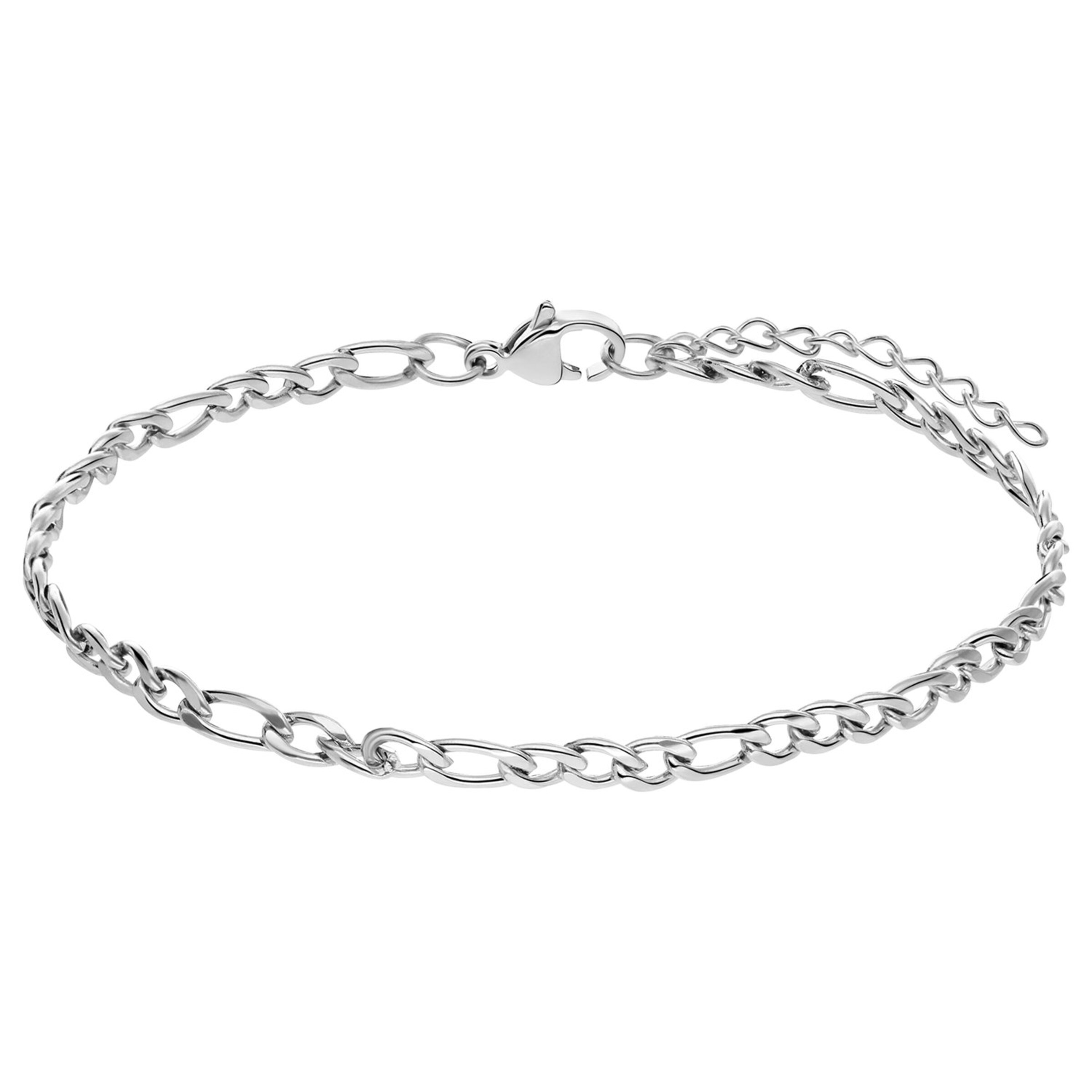 Lucardi Bracelet 'Glitzerndes Basic' in Silver: front
