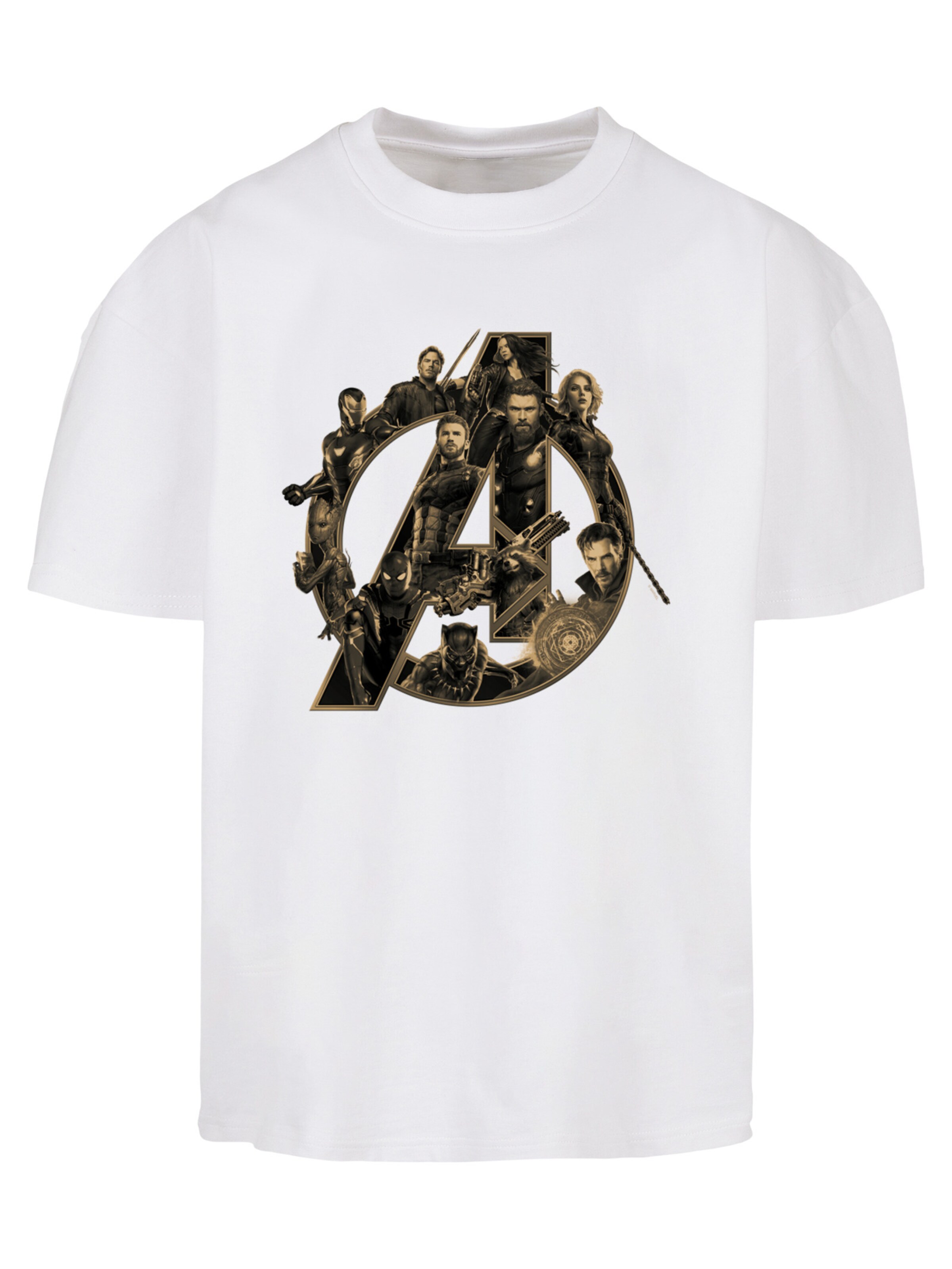 F4NT4STIC T-Shirt 'Marvel Avengers Infinity War' in Weiß: Vorderseite