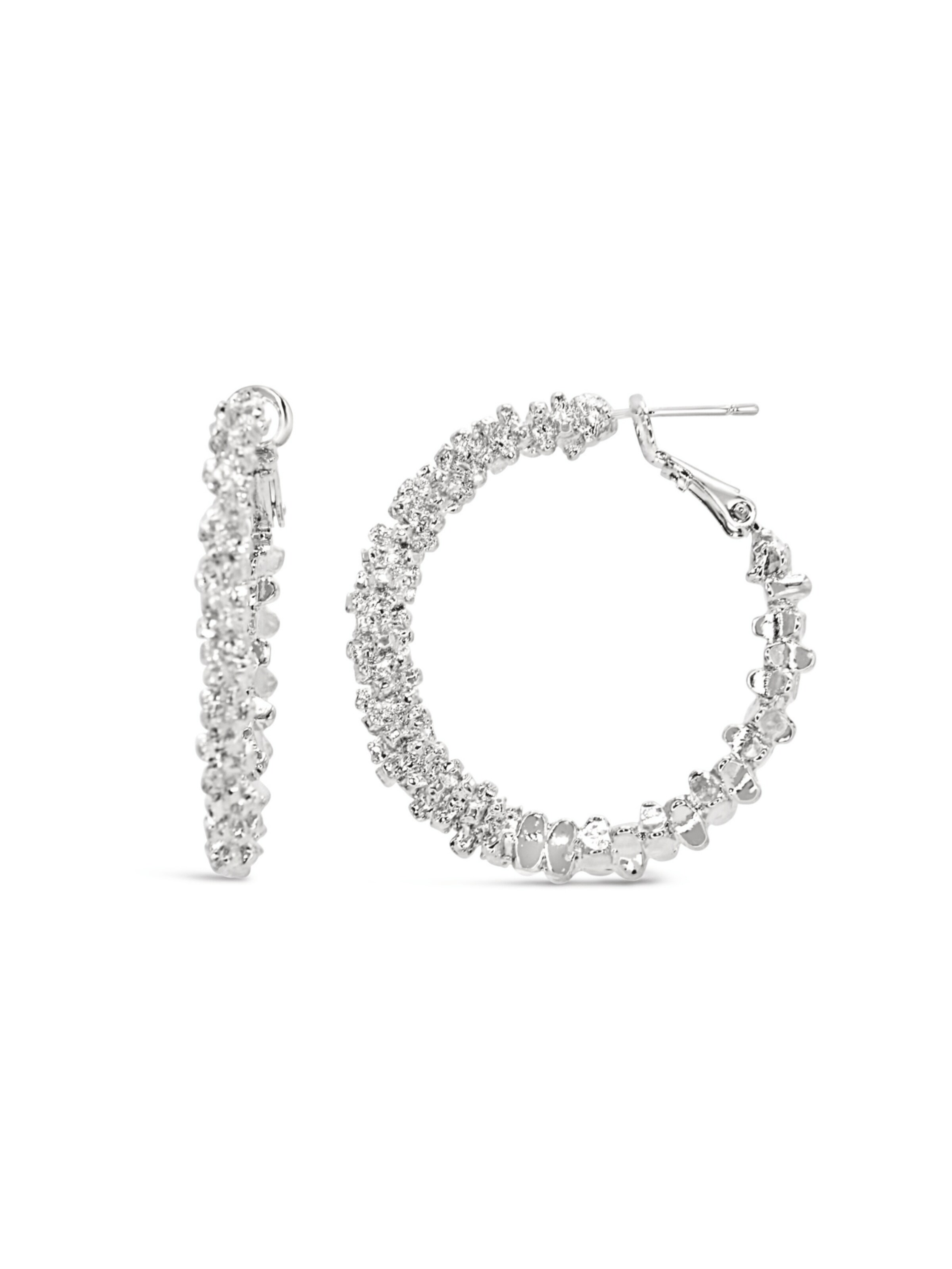 ARS-ARGENTI Ohrringe 'RICH B*TCH HOOPS'‌ in silber, Produktansicht