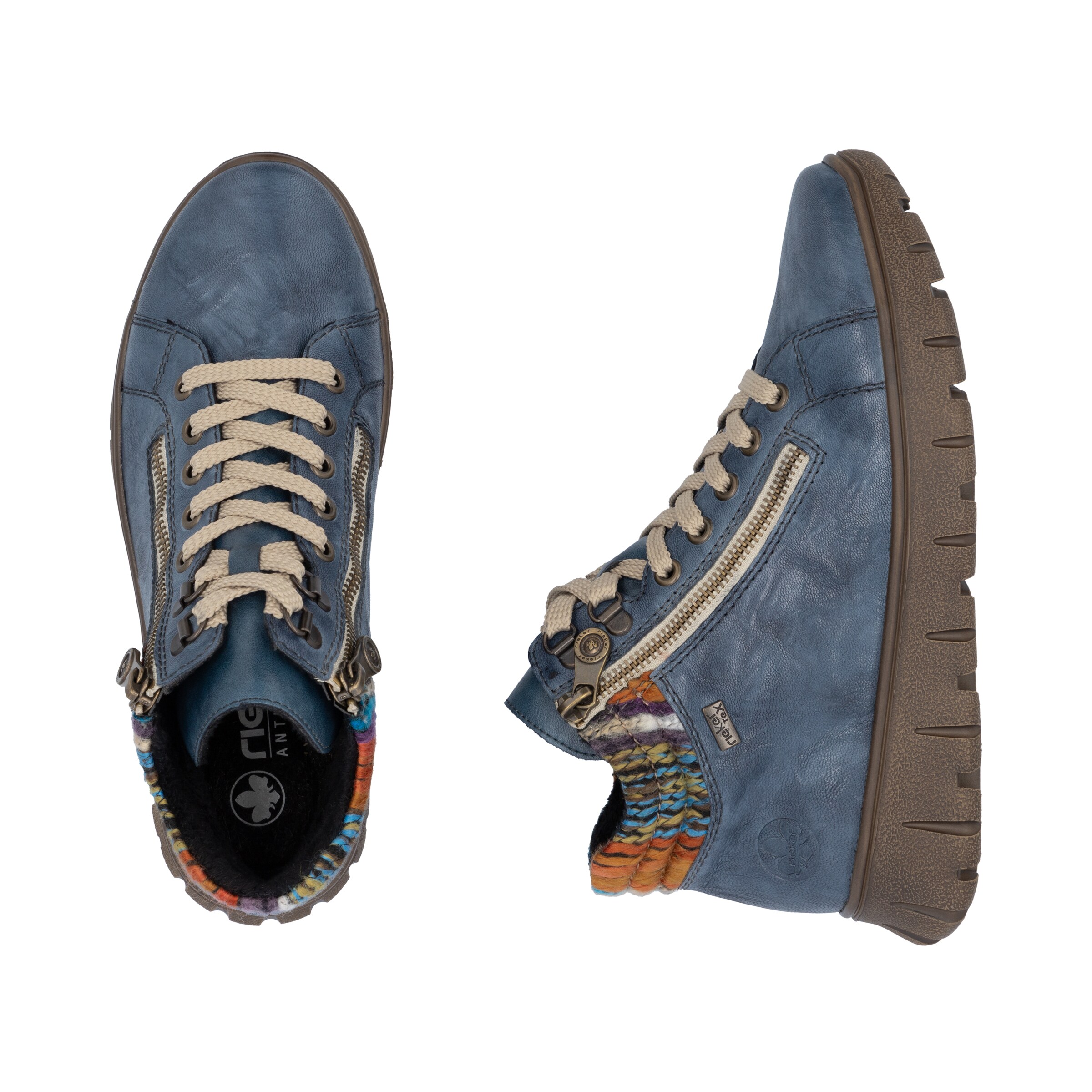 Bottes à lacets 'N1305' Rieker en bleu