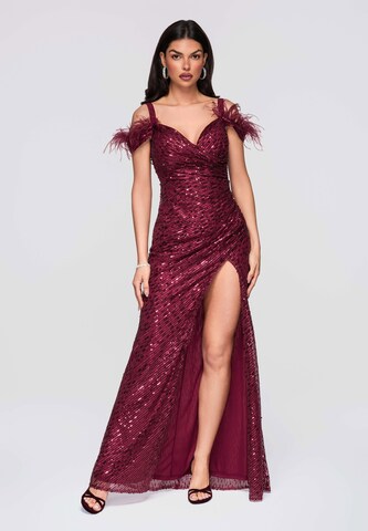 Ombre Evening dress in Red: front