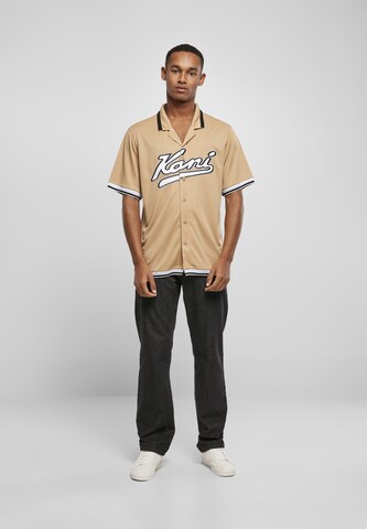 Karl Kani Regular fit Button Up Shirt in Beige