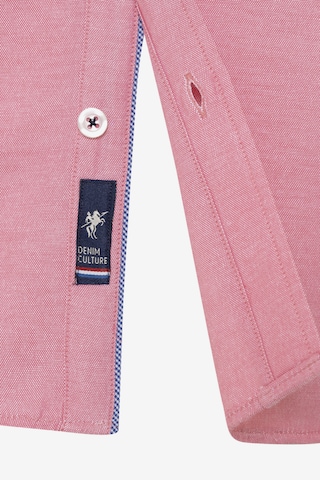 DENIM CULTURE Regular fit Button Up Shirt 'MYLES' in Pink