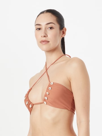 Nasty Gal Triangel Bikinitop in Oranje: voorkant