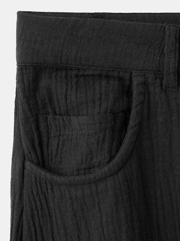 MANGO Wide Leg Bukser 'PALS' i sort