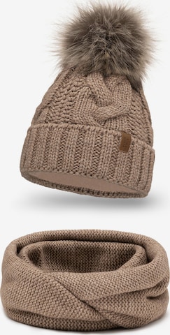 Bonnet '7014 Set' Vivisence en beige : devant