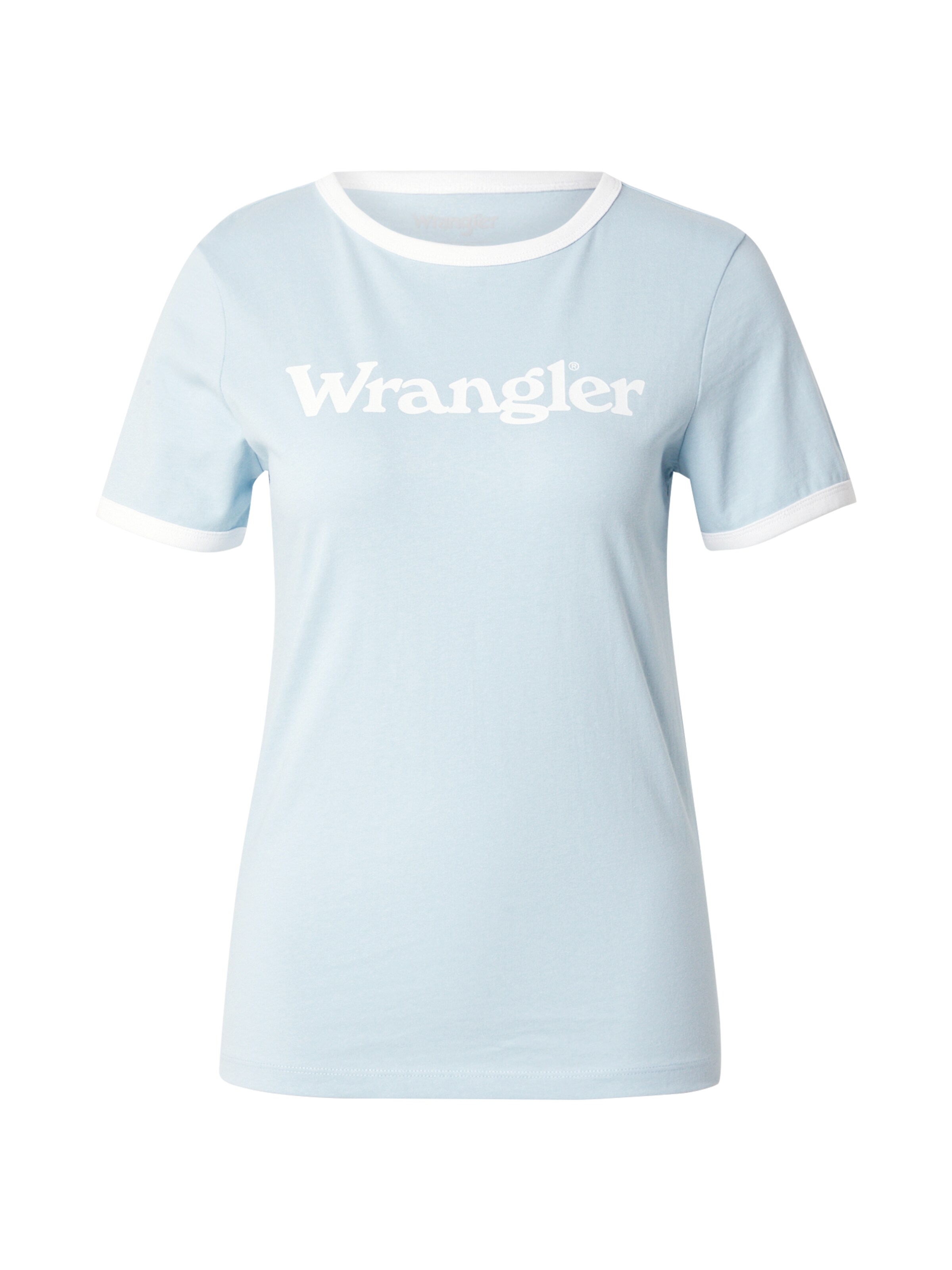 WRANGLER T-Shirt 'RINGER' in Blau: Vorderseite
