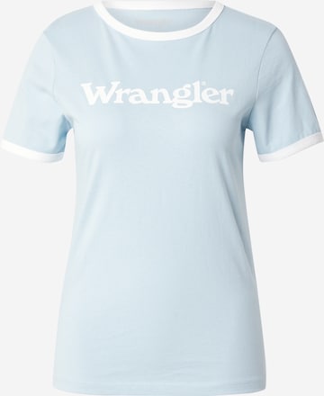 WRANGLER T-Shirt 'RINGER' in Blau: Vorderseite
