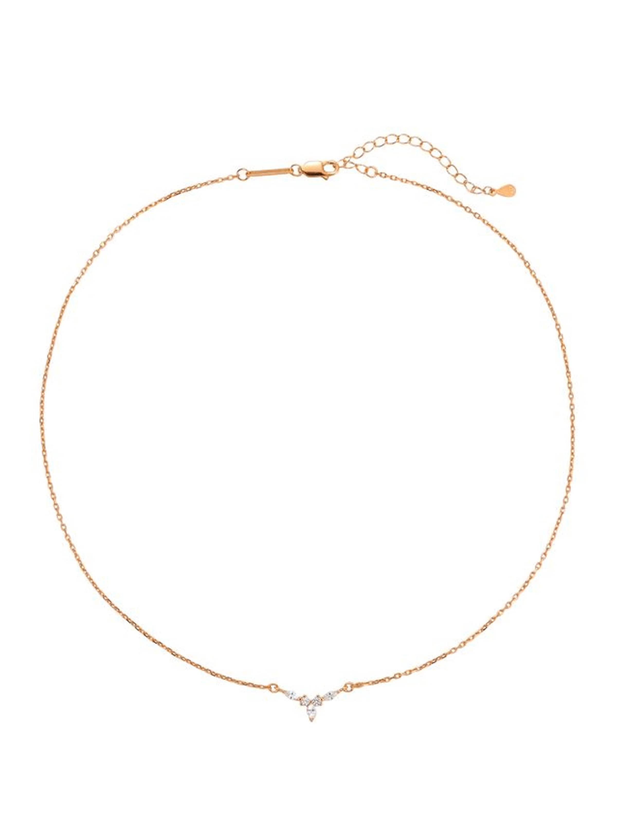 Hey Happiness Ketting 'Crown Spark' in Goud: voorkant