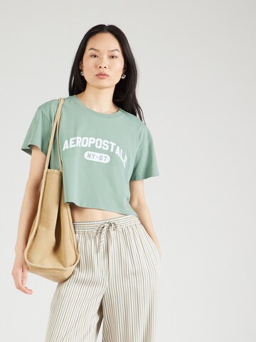 T-shirt AÉROPOSTALE en vert : devant