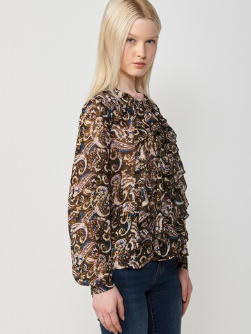 KOROSHI Bluse i blandingsfarvet