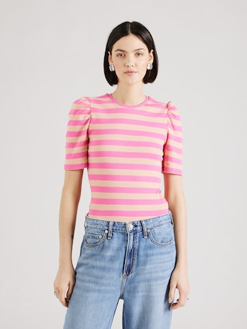 PIECES T-shirt 'JANNA' i rosa: framsida