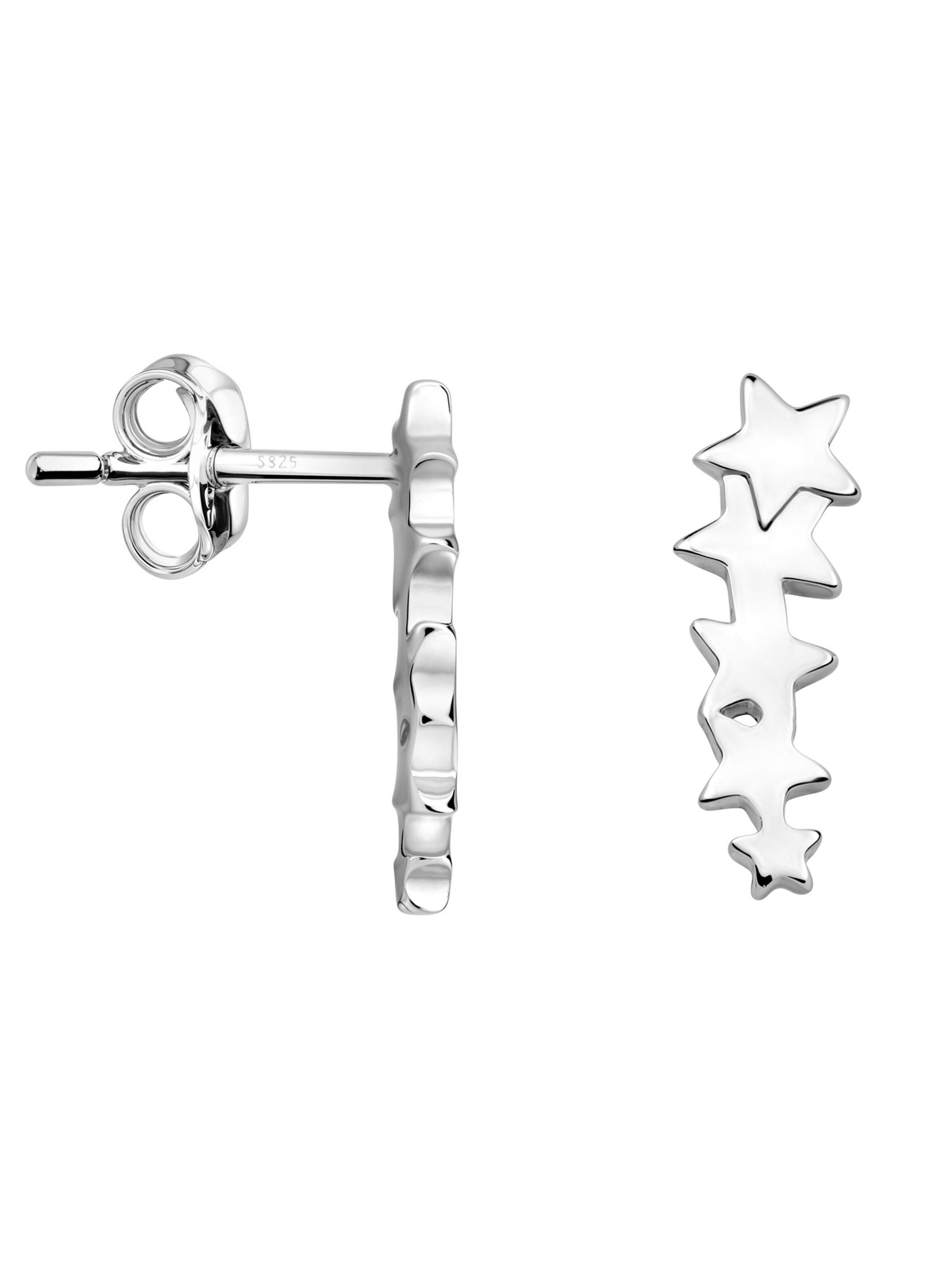 Sofia Milani Ohrringe 'Star'‌‌‌‌‌‌‌ in Silber: Vorderseite