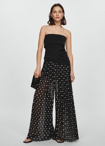 MANGO Wide leg Trousers 'Adela' in Black