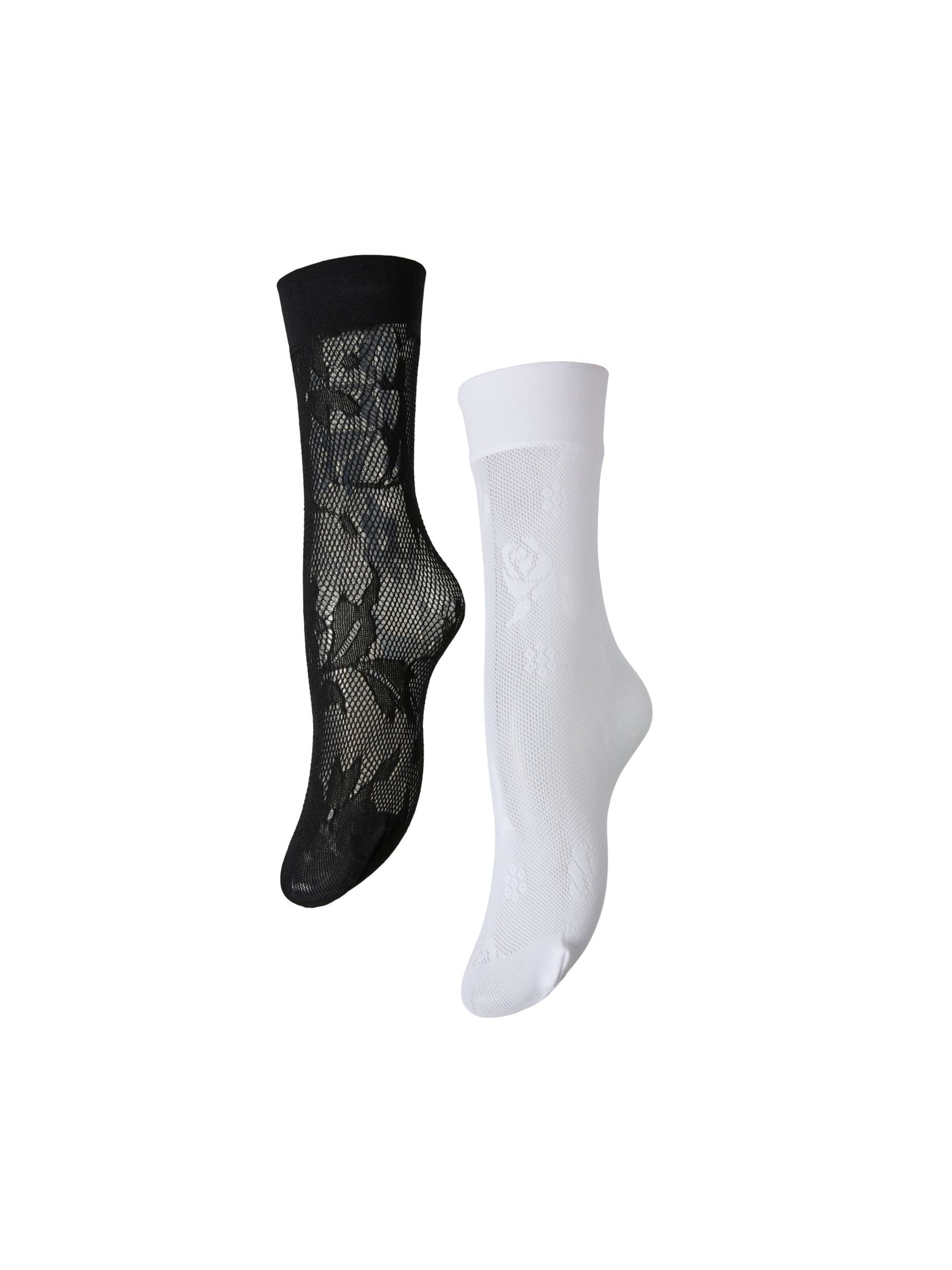 Chaussettes 'PCJanice' PIECES en noir : devant