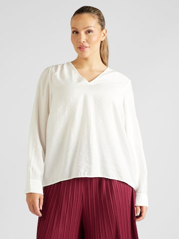 Vero Moda Curve Bluse 'Lena' i hvid: forside