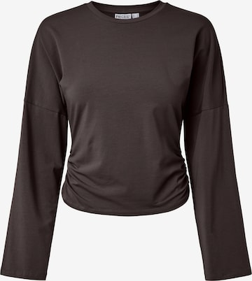 PIECES Shirt 'PCAlli' in Braun: Vorderseite