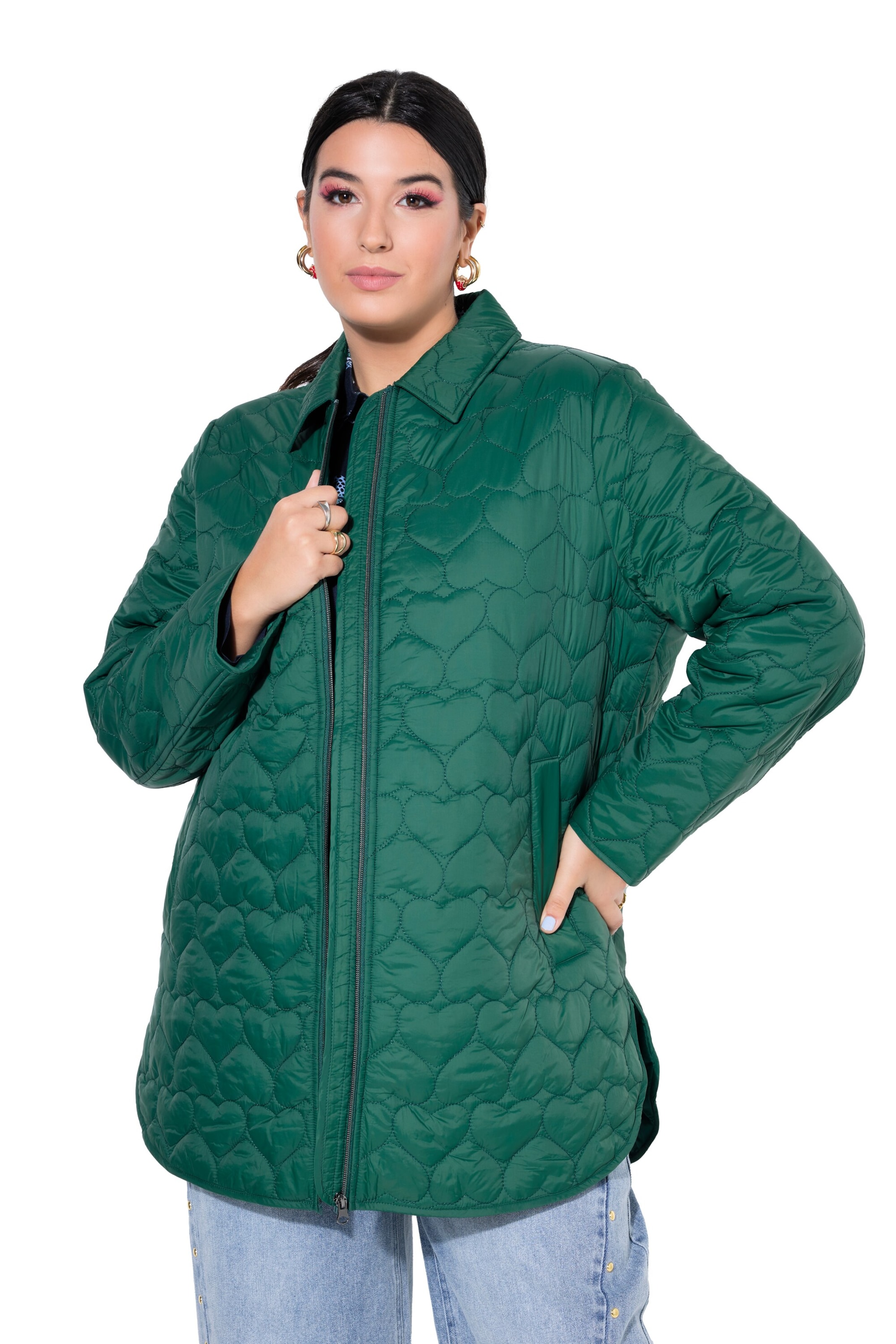 Studio Untold Between-Season Jacket in Green: front