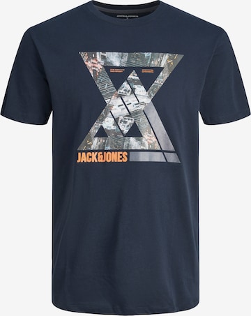 JACK & JONES Тениска в синьо: отпред