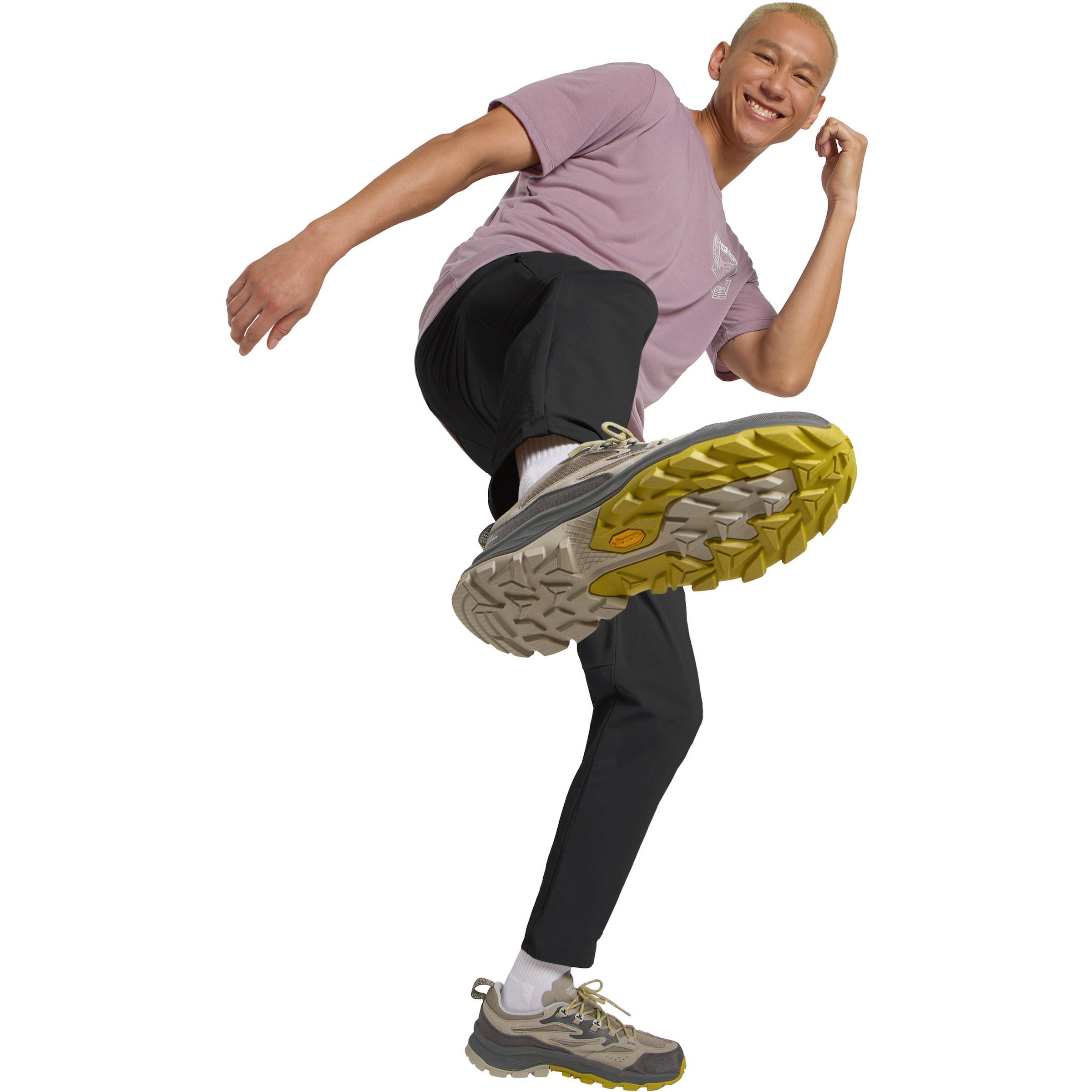 juoda JACK WOLFSKIN Siaurėjantis Laisvalaikio kelnės 'Hikeout'