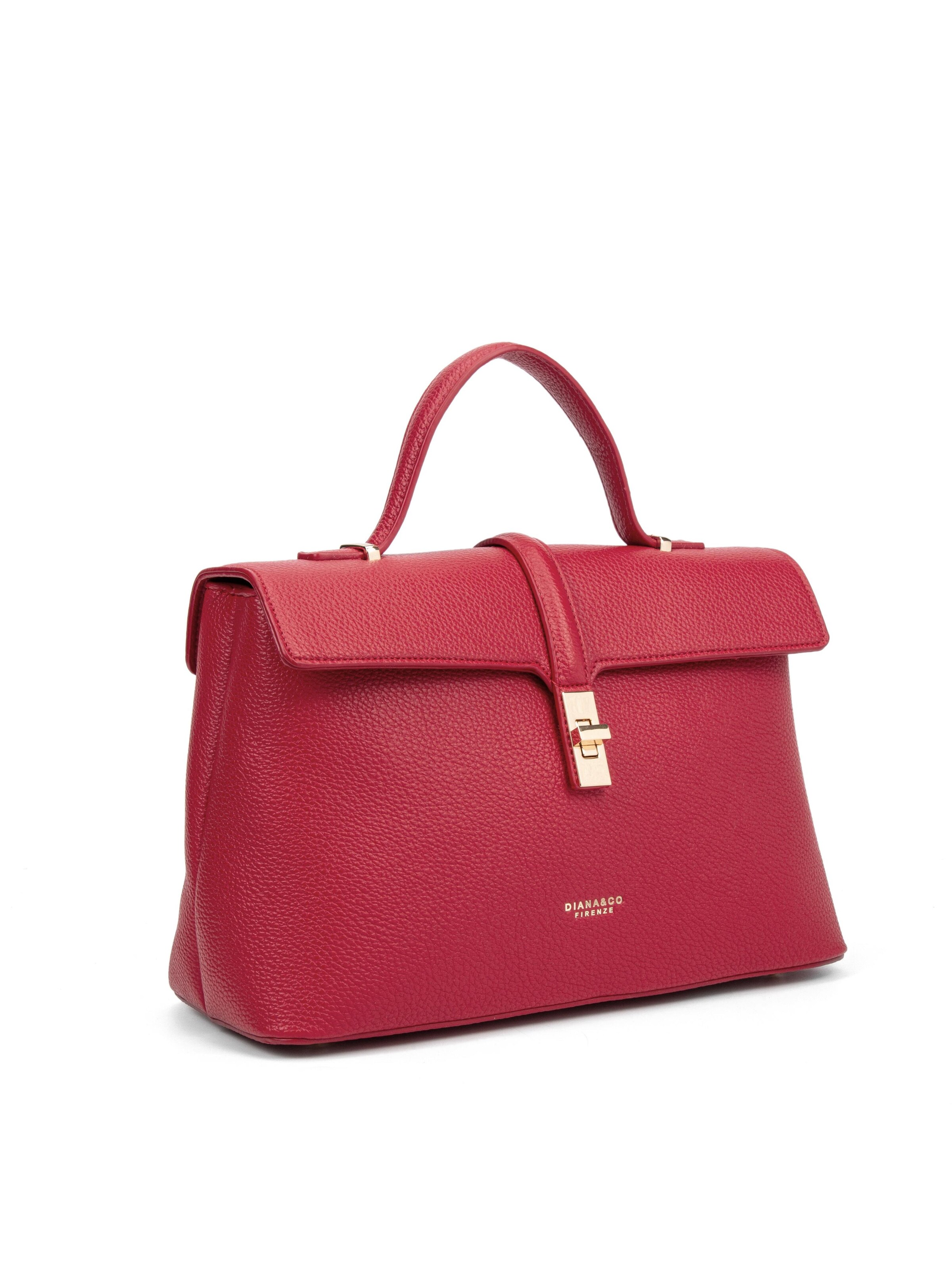 Borsa a mano 'Borsa a Mano Donna Pelle Vegana PU con Girello e Tracolla Rimovibile' di Diana&Co. in rosso