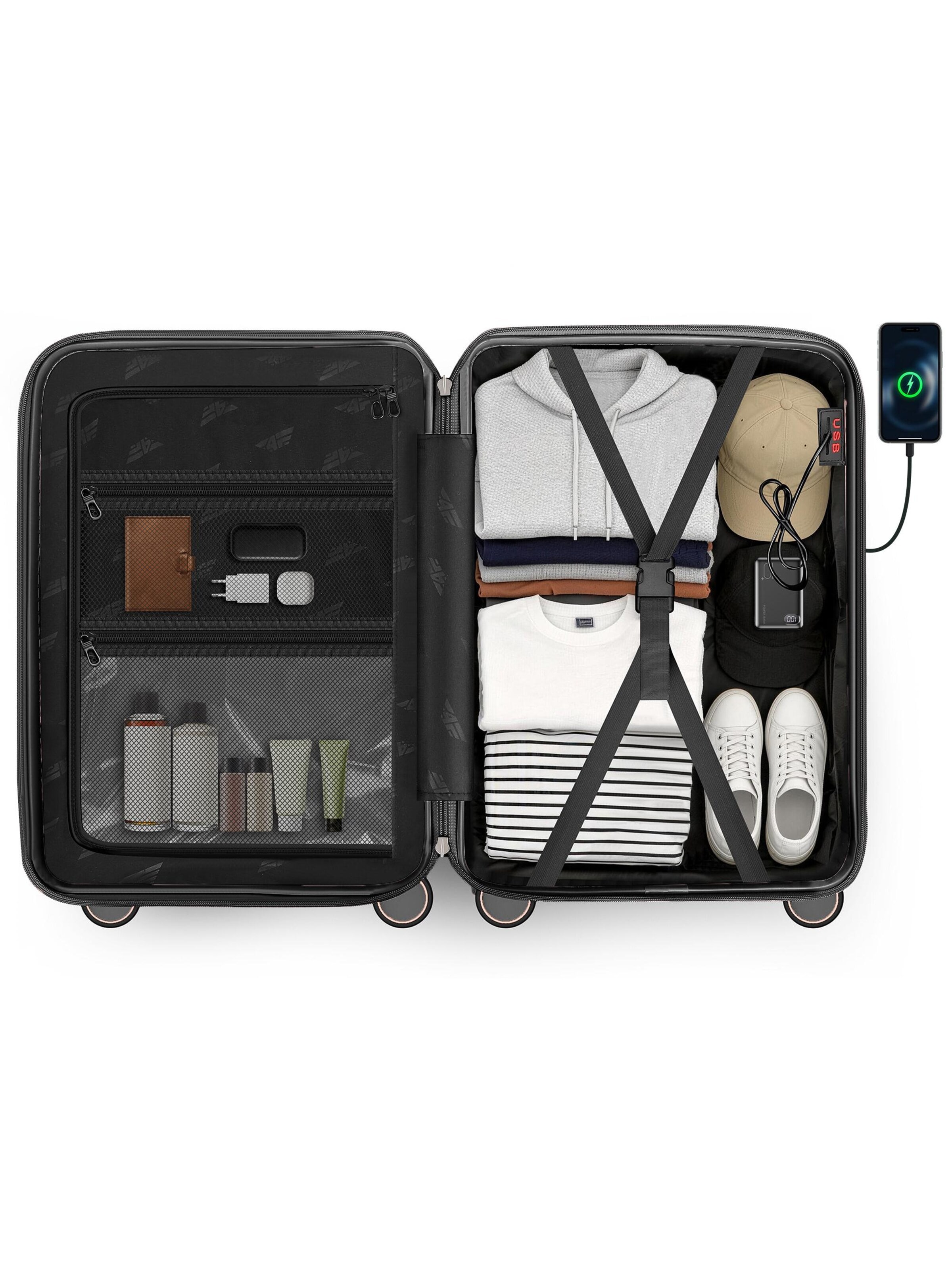 4FLY Suitcase Set in Grey