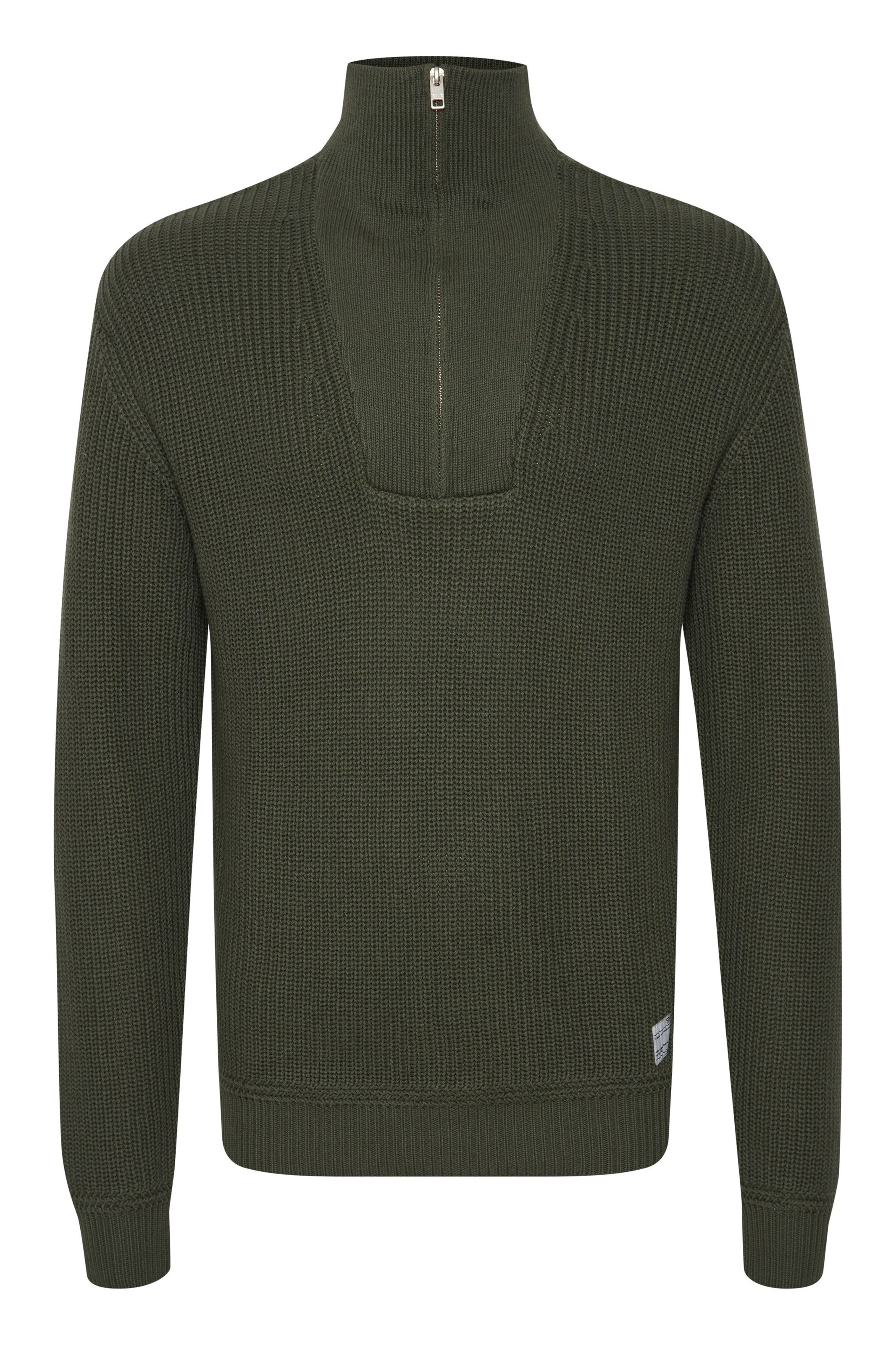 Pullover di !Solid in verde: frontale