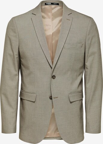 Coupe regular Veste de costume 'Liam' SELECTED HOMME en gris : devant