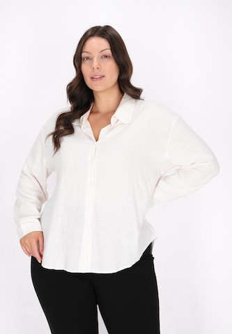 usha BLACK LABEL - Blusa en blanco: frente