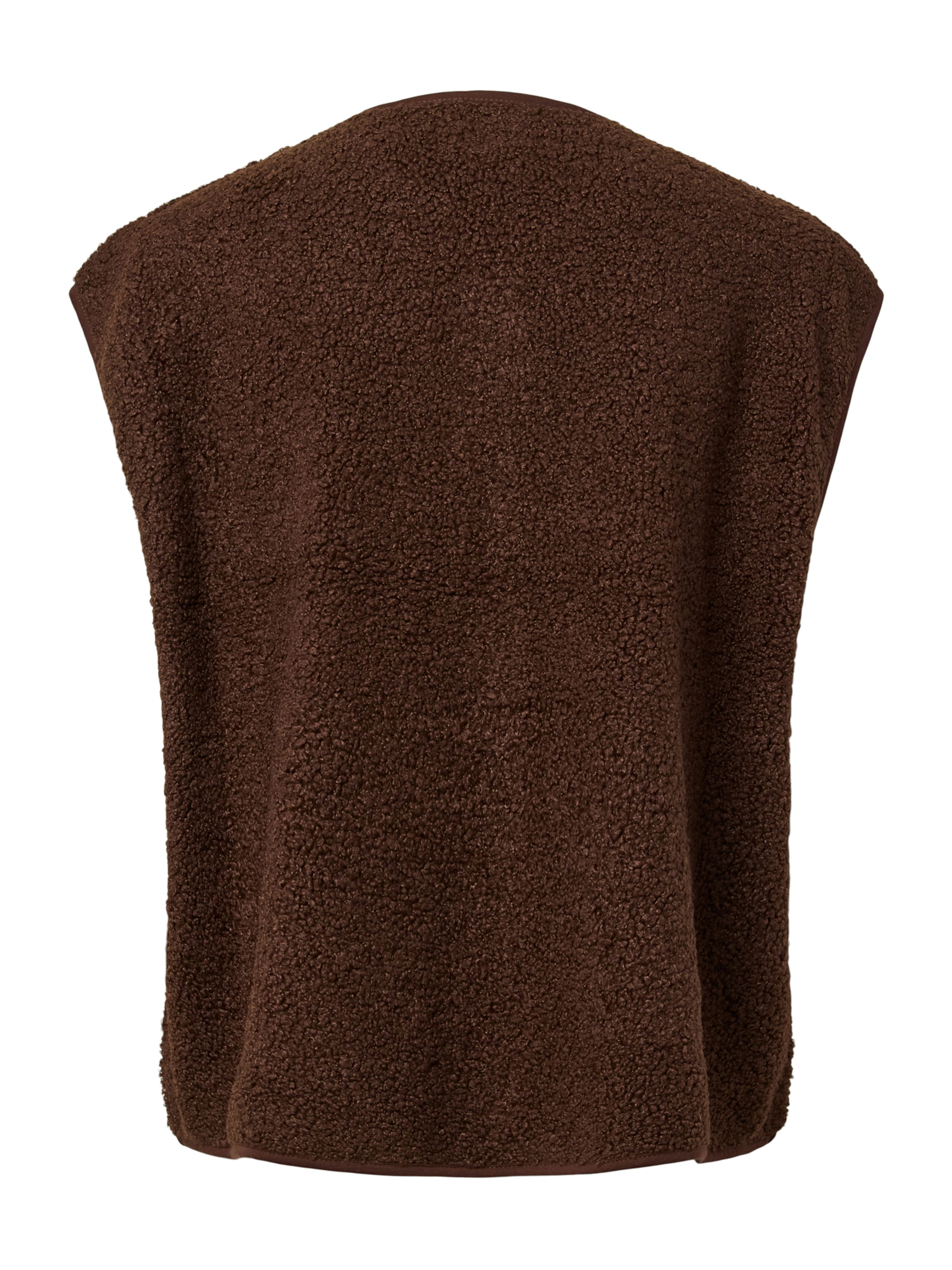 PIECES Vest 'PCKatty' in Brown