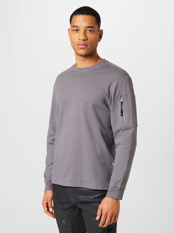 G-STAR Sweatshirt 'Tweeter' in Grijs: voorkant