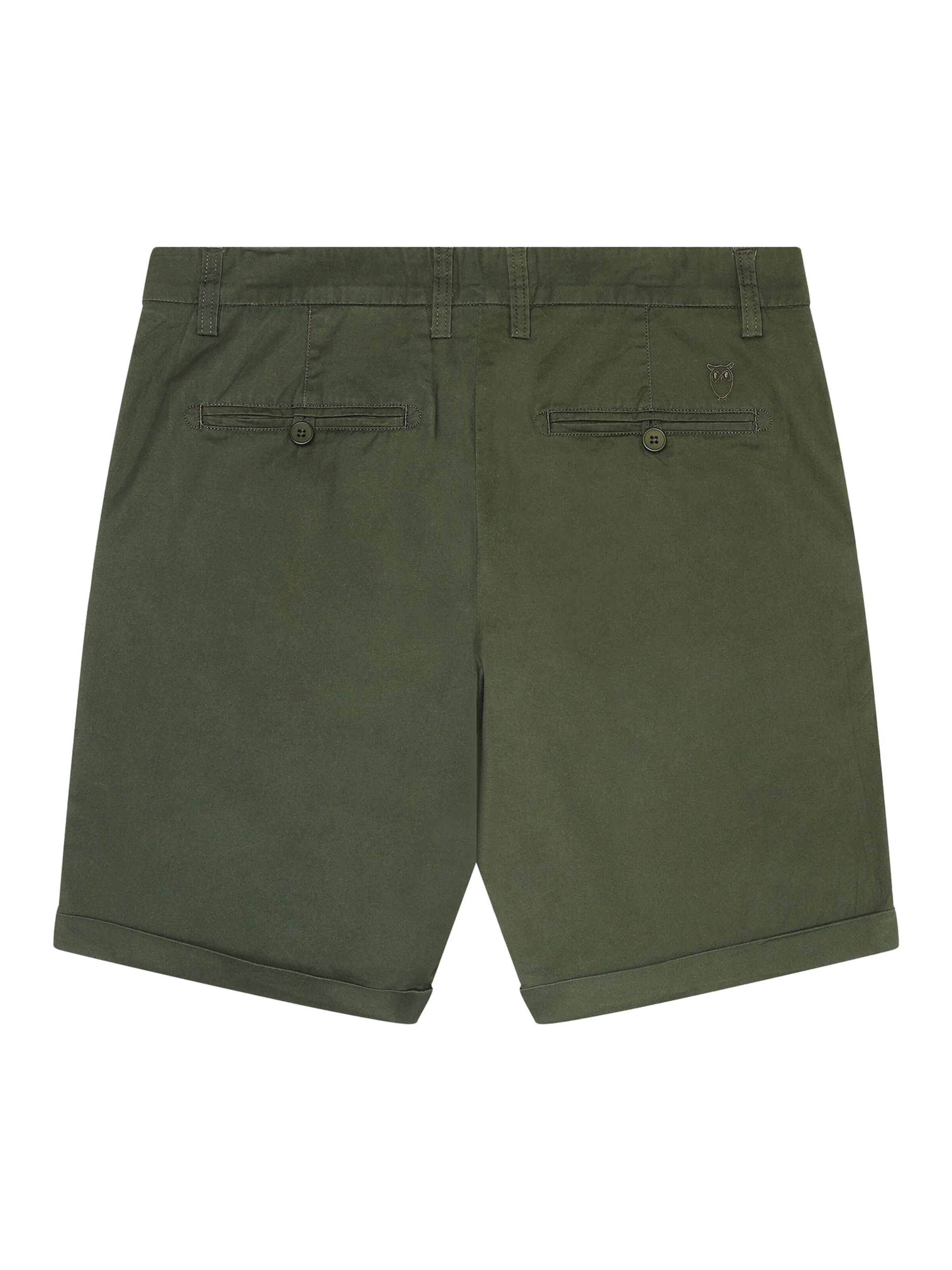 KnowledgeCotton Apparel Regular Chino Pants 'Chuck' in Green